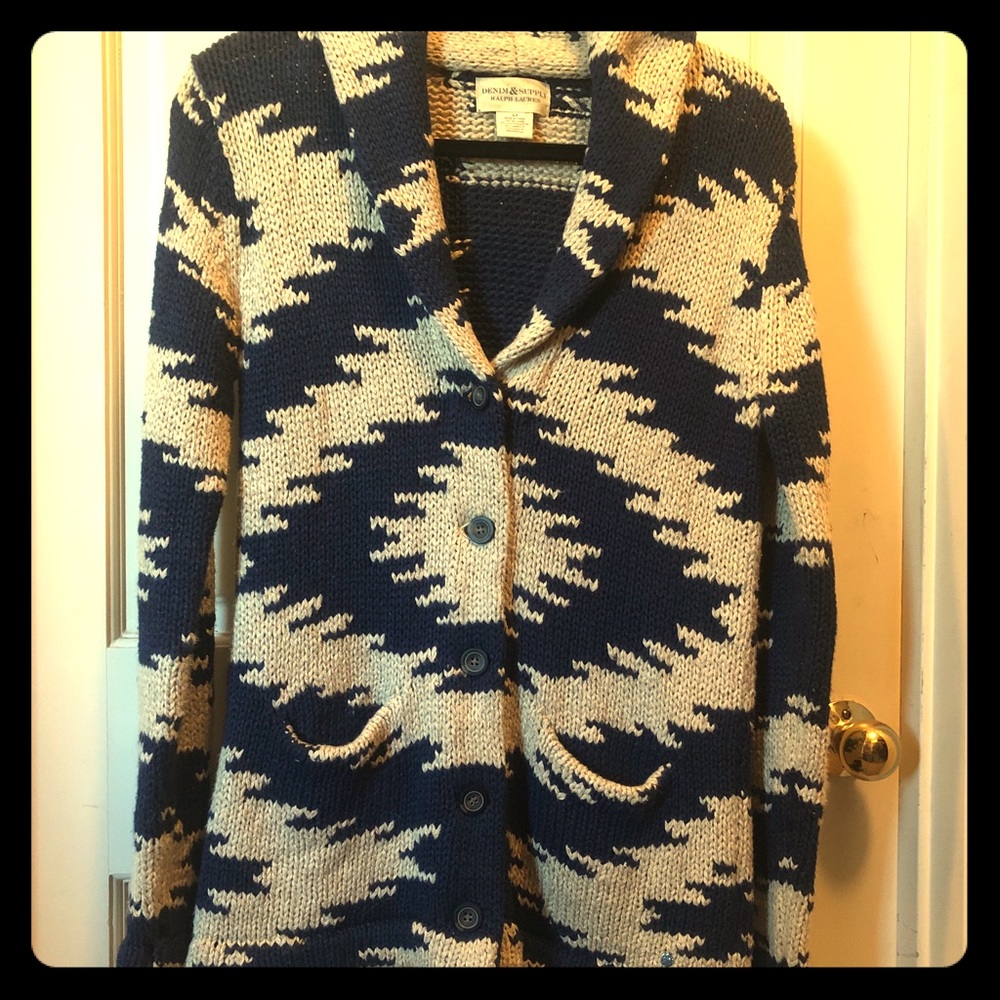 Ralph Lauren Tribal Pattern Cardigan